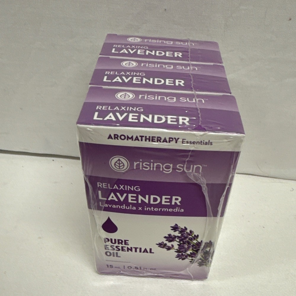 Rising Sun Relaxing Lavender Pure Essential Oil 15ml 0.51oz 3 Pack RS 4811